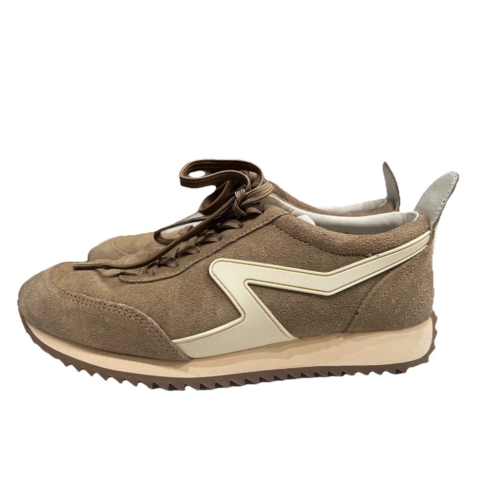 Rag & Bone Womens Size 8 - 38 Beige & Cream Retro Runner Suede Leather Lace Up